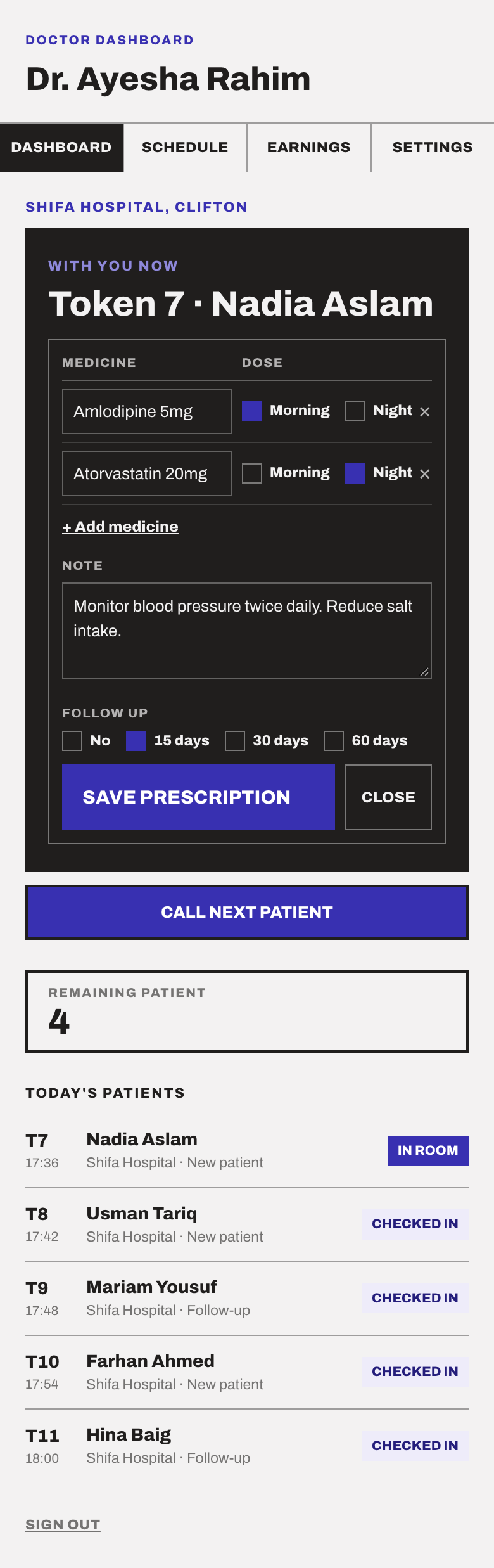 Prescription form